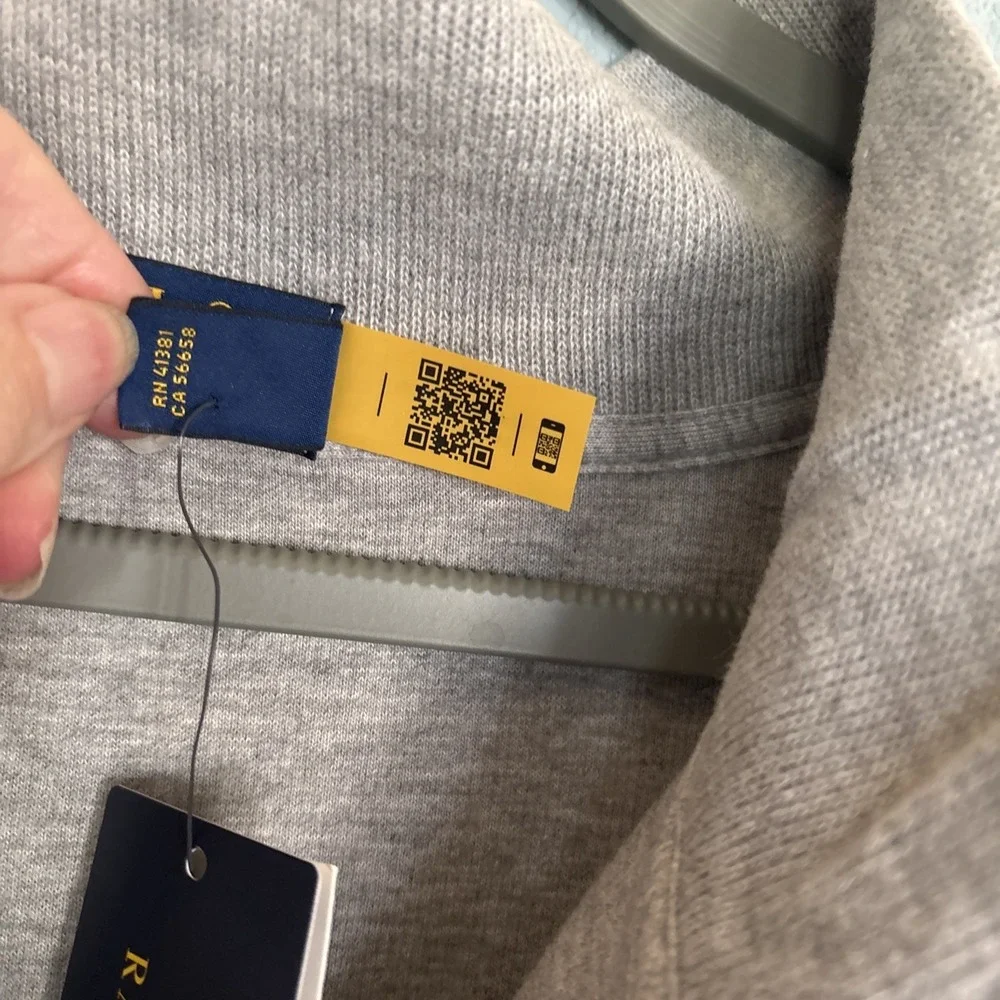 NWT Polo Ralph Lauren 1/4 Zip Pullover Gray Heather 4XLT Big Tall Pony $138